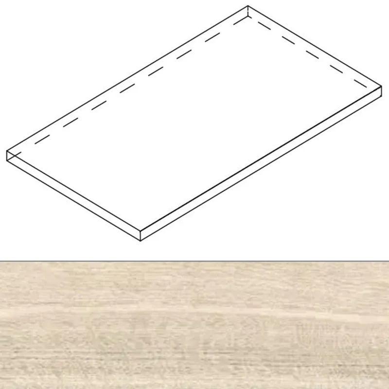 Eternum Scalino Sx Acero 33x160